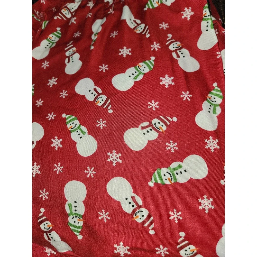 Gymboree holiday Christmas snowman gymmies pajamas nightgown size 5‎ 6